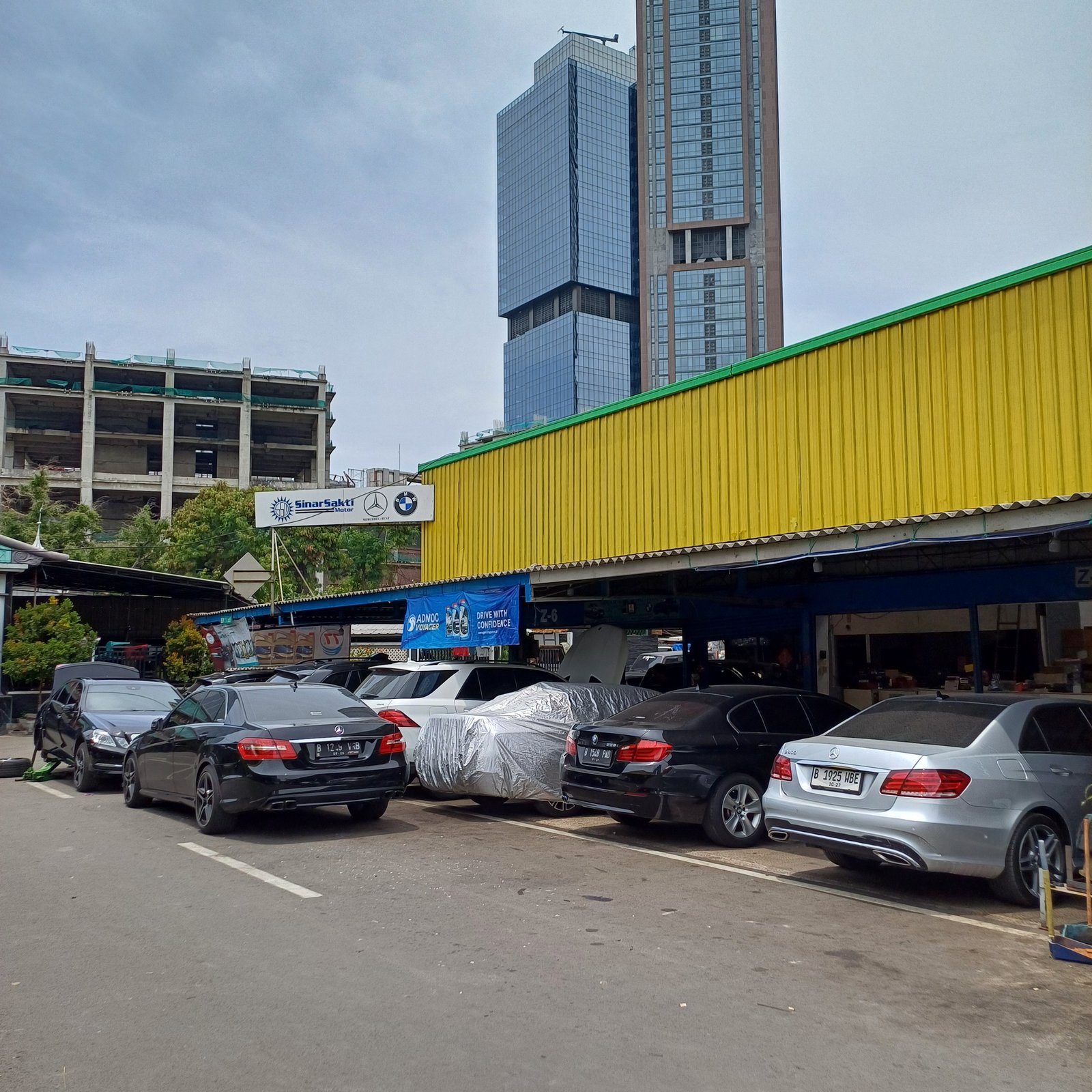 Mercedes workshop front view